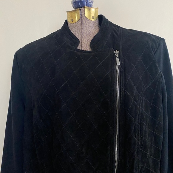 Real Suede Leather Peter Nygard Coat - Picture 3 of 9